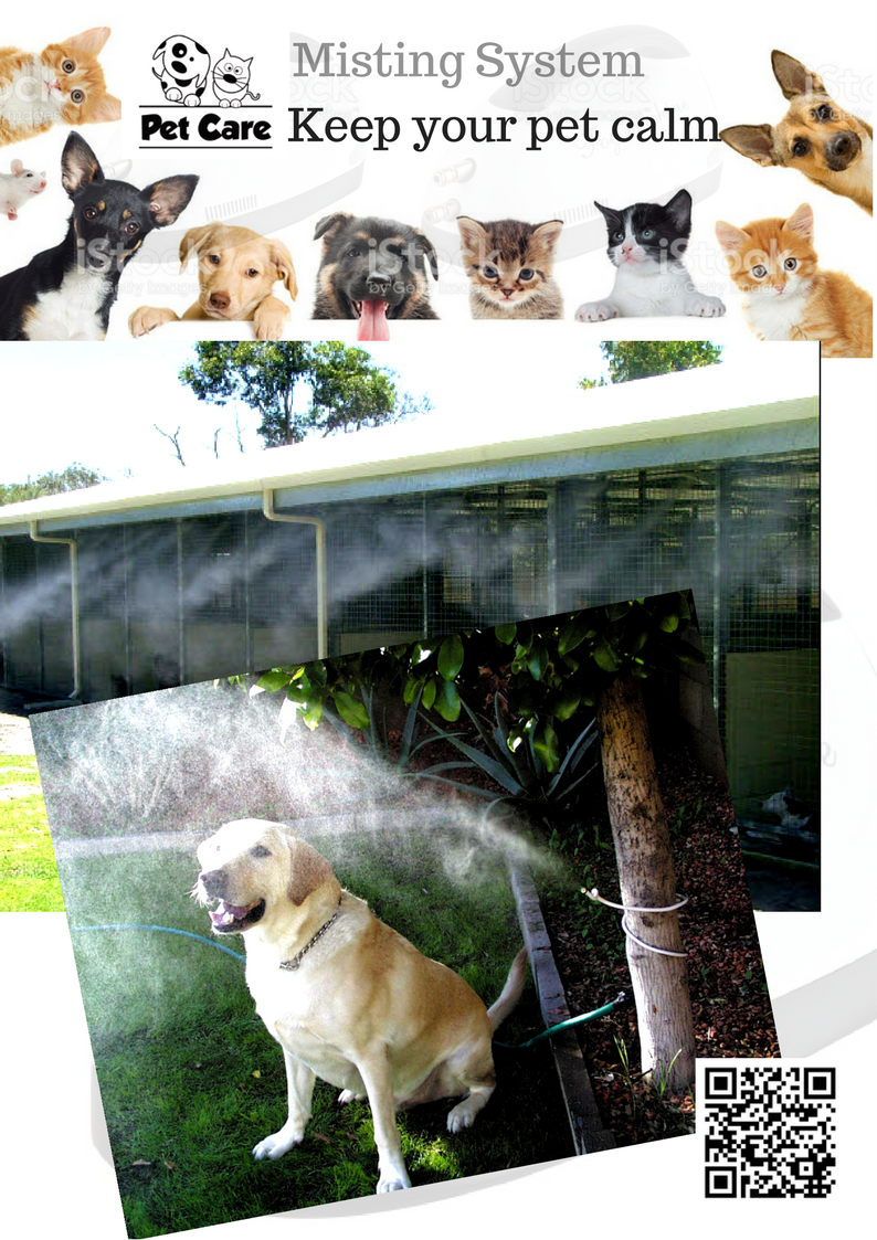 Misting system keep your pet cool