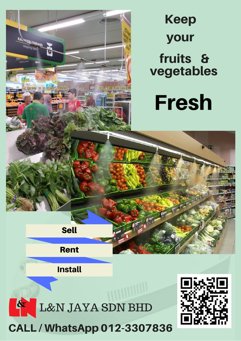 Keep your fruits or vegetables fresh with misting system