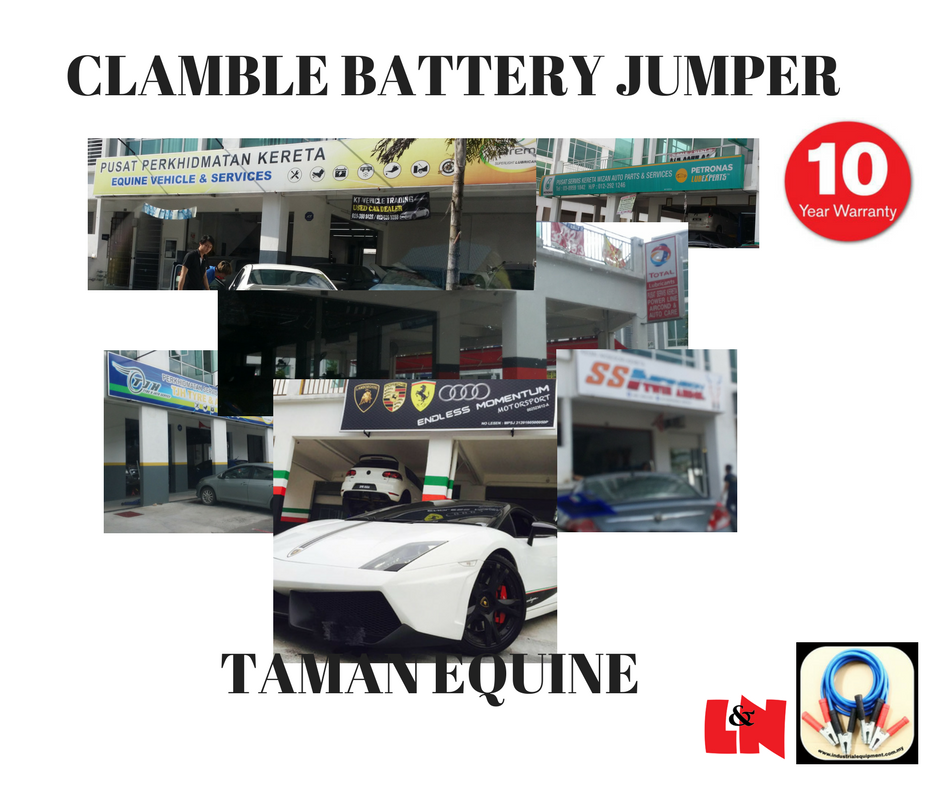 Clamble jumper cables at Taman Equine