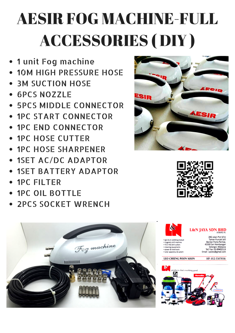 Misting system completed with full accessories Aesir misting system is ideal for your patio, pool or backyard.